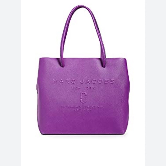 MARC JACOBS | Purple Embossed Logo East/West Saffiano Leather- NWOT - Picture 1 of 9